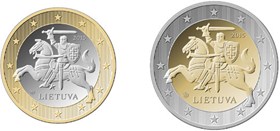 National motive on Lithuanian Euro coins. © Bank of Lithuania, 2014